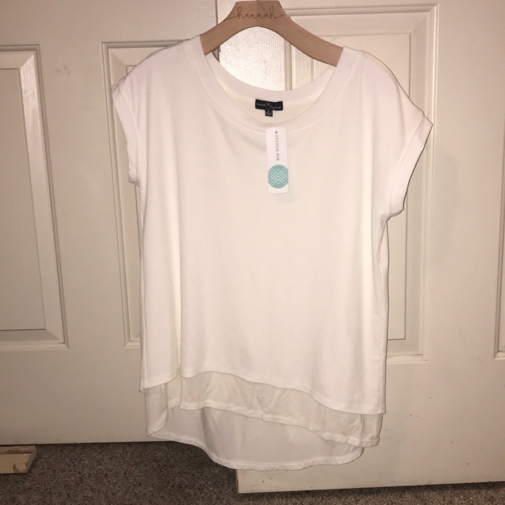 Double Layer Split Back Knot Top